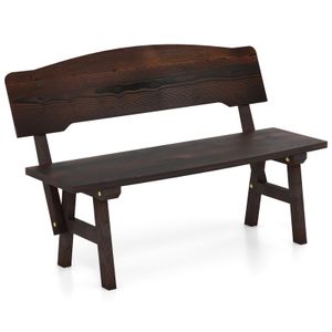 Zahradní lavička COSTWAY pro 2 osoby, lavička odolná proti povětrnostním vlivům, dřevěná lavička do 325 kg 120x51x78cm