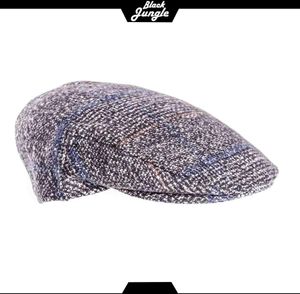 Black Jungle CARTAGO Wollkappe Wollmütze Cap Schiebermütze Mütze Freizeitcap Freizeitmütze Schwarz 60 cm