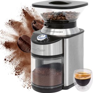 ProfiCook® Kaffeemühle elektrisch mit Edelstahl-Kegelmahlwerk, Coffee Grinder mit 16 Mahlgradeinstellungen, Kaffeemühle für bis zu 230g Kaffeebohnen, elektrische Zeitschaltuhr - PC-EKM 1205 ProfiCook® Kaffeemühle elektrisch mit Edelstahl-Kegelmahlwerk, Coffee Grinder mit 16 Mahlgradeinstellungen, Kaffeemühle für bis zu 230g Kaffeebohnen, elektrische Zeitschaltuhr - PC-EKM 1205