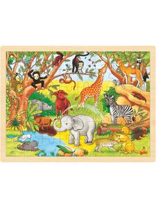 goki Spiele & Puzzle Holzpuzzle 48 Teile Afrika Rahmenpuzzle Wildtiere Puzzle Kinder spielzeugknaller