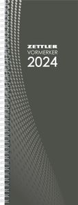 Zettler 602341 Vormerkkalender 709 - 1 Woche/2 Seiten, 10,5 x 29,5 cm, Karton, sortiert
