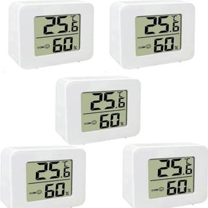 5 Stück Thermometer für Innenräume, Raumthermometer Digital Innen, LCD Intelligentes Hygrometer