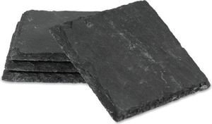 Boska Untersetzer Schiefer / hippe,  Ausstrahlung / vier Stücke / Schiefer / Schwarz / 100 x 100 x 9 mm