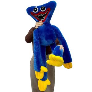 100cm Übergroße Poppy Playtime Huggy Wuggy Plüsch, Horror Monster Große Figur Puppe Spielzeug Dekoration für Kinder Erwachsene Weihnachtsspiel Fan Geburtstag (Color : Blau)