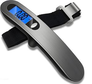 Digitale Gepäckwaage mit LCD-Anzeige, Hängewaage bis 50 kg, ideal für Reisen – Präzise Handwaage in Silber Digitale Gepäckwaage mit LCD-Anzeige, Hängewaage bis 50 kg, ideal für Reisen – Präzise Handwaage in Silber