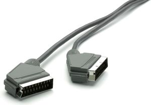 VIVanco™Hochwertiges Scart Verbindungskabel, zuverlässige Audioübertragung Scart Verbindung, 21 polig, 3m, in Schwarz VIVanco™Hochwertiges Scart Verbindungskabel, zuverlässige Audioübertragung Scart Verbindung, 21 polig, 3m, in Schwarz