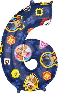 Paw Patrol 6. Geburtstag Folienballon 66cm