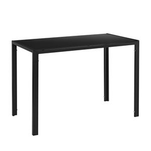 [en.casa] Jedálenský stôl so sklenenou doskou čierny