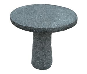 Dehner Gartentisch, rund, Ø ca. 75 cm, Höhe ca. 75 cm, Granit, grau
