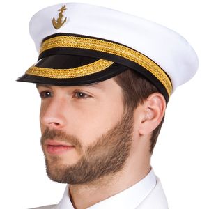 mütze  Kapitein Nicholas Herren weiß Einheitsgröße