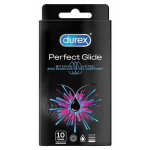Durex Perfect Glide Kondome mit Silikongleitgel Präservative Anal Oral 10 Stück