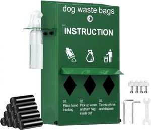 Hundekotstation Beutelspender - 600 Hundekotbeutel in Grün - Umweltfreundlicher Hundekotbeutelspender - Praktische Lösung für Hundebesitzer