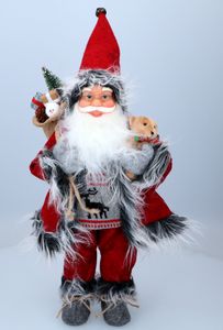 Vianočné darčeky Otec Vianoc - interiérová vianočná dekorácia - 46 cm - červená