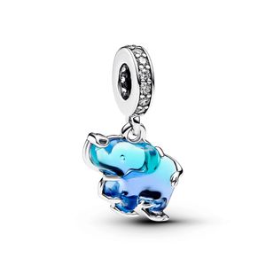 Wisiorek Pandora Charm Elephant Murano Zircon Blue Silver 793339C01