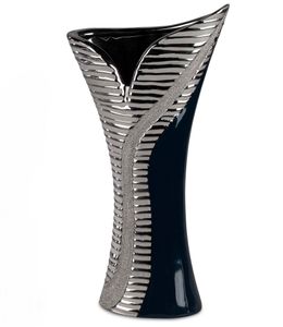 Formano Vase Saphir-Silber 30 cm Keramik dunkelblau Dekoration