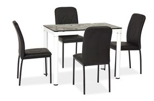 SIGNAL Jídelní stůl Damar - bílá/černá