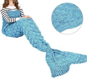 Meerjungfrau Mermaid Decke Farbe: Blau Kuscheldeck Couchdecke 200 x 90 cm