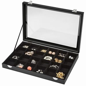 Šperkovnice s 24 přihrádkami 35,5 x 24,5 x 4,5 cm