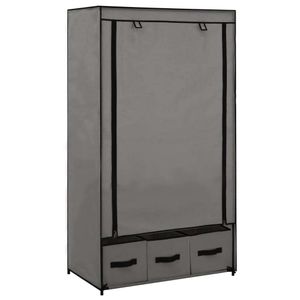 vidaXL Kleiderschrank Grau 87 x 49 x 159 cm Stoff - Kleiderschrank - Kleiderschränke - Garderobe - Garderoben