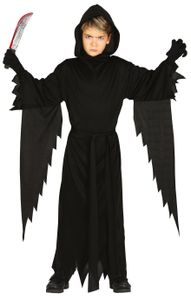 schwarzes Gespenst - Kostüm für Kinder Gr. 110 - 146, Größe:140/146