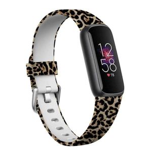 Strap-it Fitbit Luxe Silikonarmband Lucky Leopard - Große: M/L