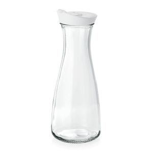 Karaffe mit Deckel, 1,0 ltr., weiß, Glas : Karaffe mit Deckel, 1,0 ltr., weiß, Glas Variante: Karaffe mit Deckel, 1,0 ltr., weiß