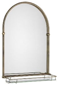 Sapho Zrcadla - Zrcadlo Tiga 480x670 mm, s poličkou, bronz HZ206