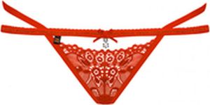 Obsessive - Intense Beautiful Thong With Double Strap Size Sm - Red