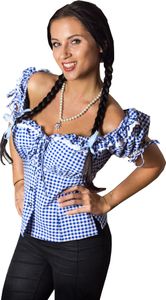 Trachten Bluse Liesl Blau Größe: 38