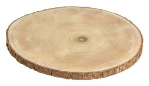 Holzbrett Baumscheibe Holz Brett Tischdeko Tablett Deko Holzplatte Ø 30 cm