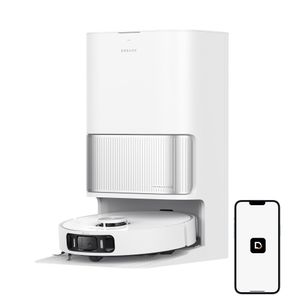 Dreame L40 Ultra AE Roboterstaubsauger mit Wischfunktion 2in1, 19000 Pa Saugleistung, 75 °C Selbstreinigung, Anti-Tangle, Dual-Line-Laser, Weiß