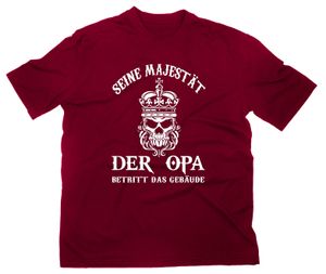 Styletex23 T-Shirt Seine Majestät der Opa Fun, maroon, XL