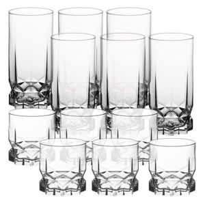 KADAX Trinkgläser aus Glas, Getränkegläser "Anzio", 12er Set, hoch, 325ml