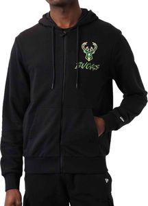 New Era - NBA Milwaukee Bucks Script Zip Hoodie Farbe: Schwarz Größe: M New Era - NBA Milwaukee Bucks Script Zip Hoodie Farbe: Schwarz Größe: M