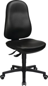 Arbeitsdrehstuhl Point 70 C Bodengleiter+Fußring Kunstlederpolster schwarz
