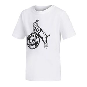1. FC Köln T-Shirt „Basic weiß schwarz" Gr. XL