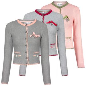 HAILYS Damen Trachten Strickjacke, Farbe:rosa, Größe:XL