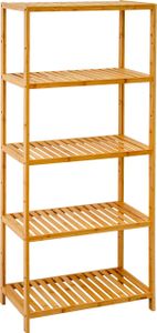 Bambus Regal 130x60 Standregal Bücherregal Küchenregal Badregal Bambusregal Holz