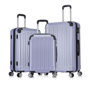 Flexot® F-2045 Kofferset Koffer Reisekoffer Hartschale Handgepäck Bordcase Doppeltragegriff mit Zahlenschloss Gr. M - L - XL Farbe Flieder