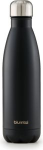 Blumtal Trinkflasche Edelstahl isoliert Thermosflasche 750 ml - Schwarz - Auslaufsichere Trinkflasche Metall - BPA-freie Thermo Trinkflasche