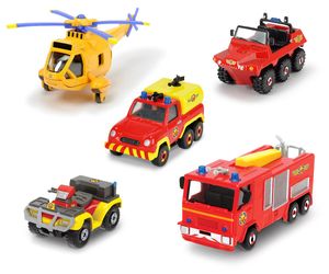 Dickie Toys Feuerwehrmann Sam Spielzeugautos 5er Pack