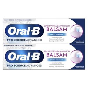 Doppelpack Oral-B Pro Science Sensitivität & Zahnfleisch Balsam Sanfte Reinigung Zahncreme 2x75 ml