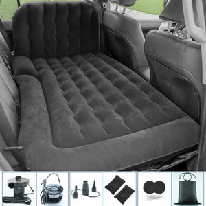 SUV Auto Luftmatratze Camping Luftbett PVC Matratze Reisematratze Bett mit Pumpe Aufblasbar Schwarz