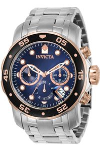 Invicta Pro Diver - SCUBA 80038 Herren armbanduhr - Quarzuhrwerk - Edelstahl mit blauen zifferblat - 48mm