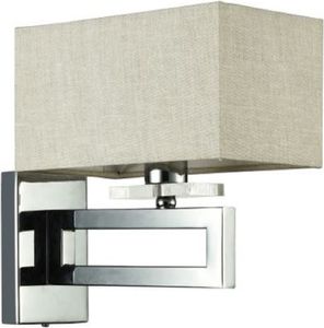 Casa Padrino Art Deco Wandleuchte Silber / Khaki 12 x 24 x H. 24 cm - Art Deco Wandlampe