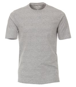 REDMOND Herren T-Shirt Kurzarm Rundhals Regular Fit Baumwollmix Jersey Grau meliert XL