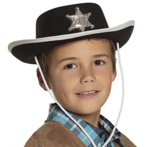 Boland Kinderhut Sheriff Jungen Einheitsgröße schwarz