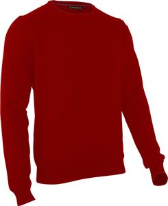 Hemmy Herrenpullover Pullover Uni mit Rundhals Ausschnitt, Farbe: Rot, Größe: L