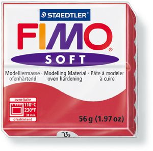 FIMO, Modelliermasse, Knete kirschrot soft normal