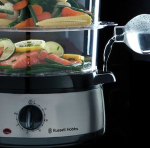 Russell Hobbs Cook@Home Dampfgarer edelstahl/schwarz; 19270-56 Russell Hobbs Cook@Home Dampfgarer edelstahl/schwarz; 19270-56